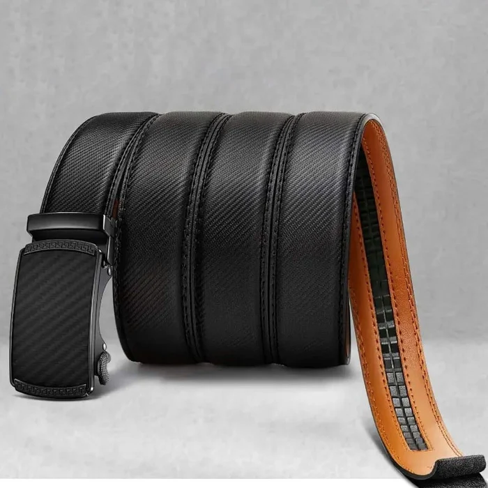 Leather Ratchet Belt With Adjustable Buckle CrackSlick