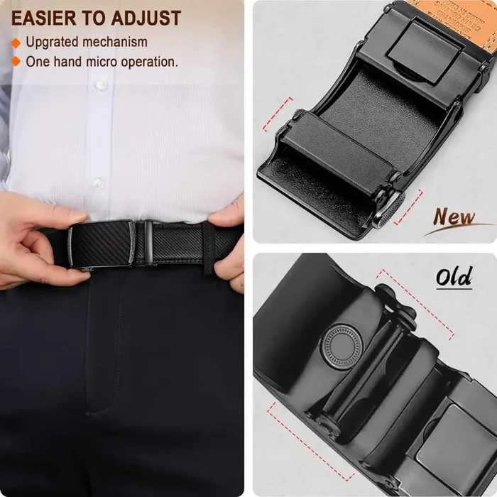 Leather Ratchet Belt With Adjustable Buckle CrackSlick