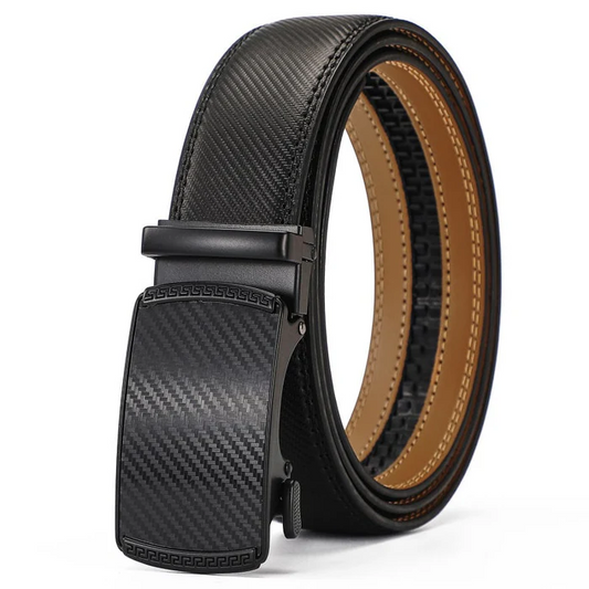 Leather Ratchet Belt With Adjustable Buckle CrackSlick