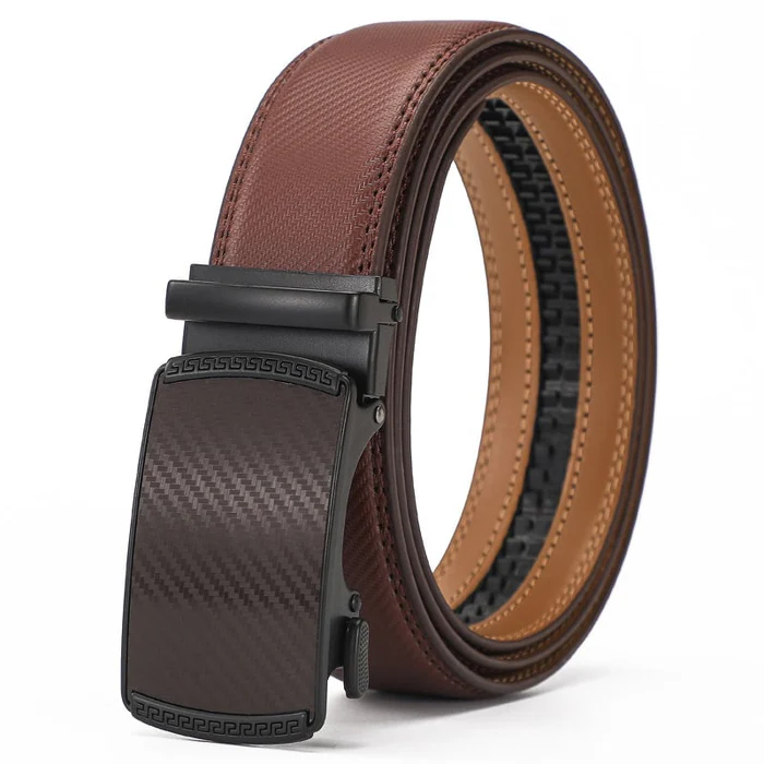 Leather Ratchet Belt With Adjustable Buckle CrackSlick