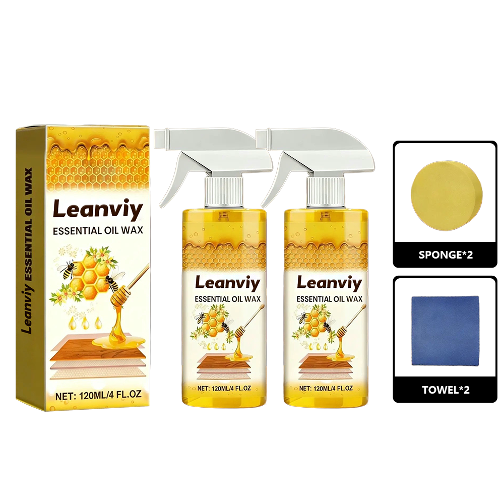✨Leanviy Natural Beeswax Wood Polish Spray | Revive Faded Wood, Eliminate Dull Look