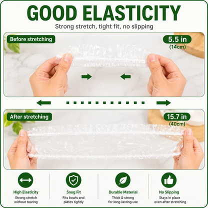 Disposable Stretch Food Covers Keep Your Food Fresh, Clean & Protected Every Day