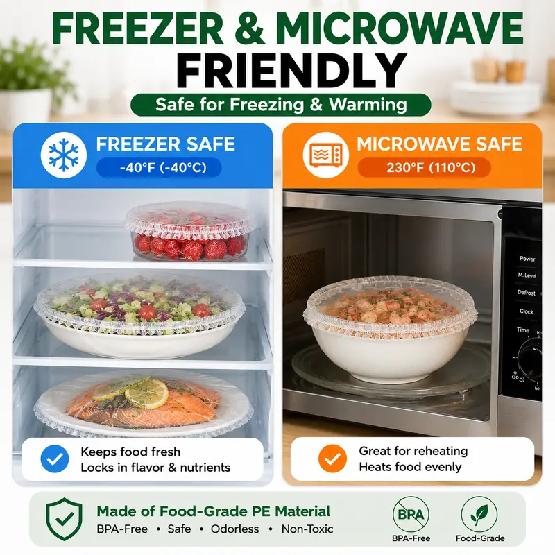 Disposable Stretch Food Covers Keep Your Food Fresh, Clean & Protected Every Day