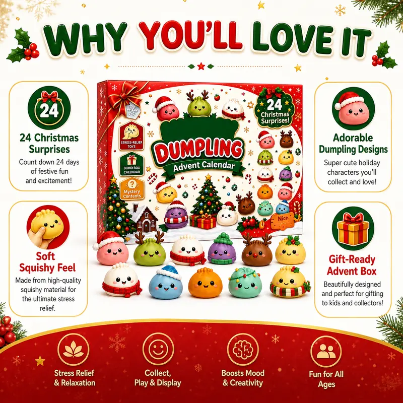 Dumpling Squeeze Advent Calendar – 24 Days of Christmas Surprises