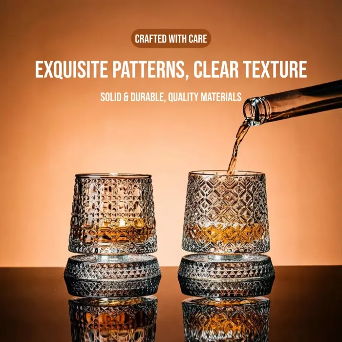 Crystal Spin Magic Whisky Glass — Swirl, Sip & Unwind!