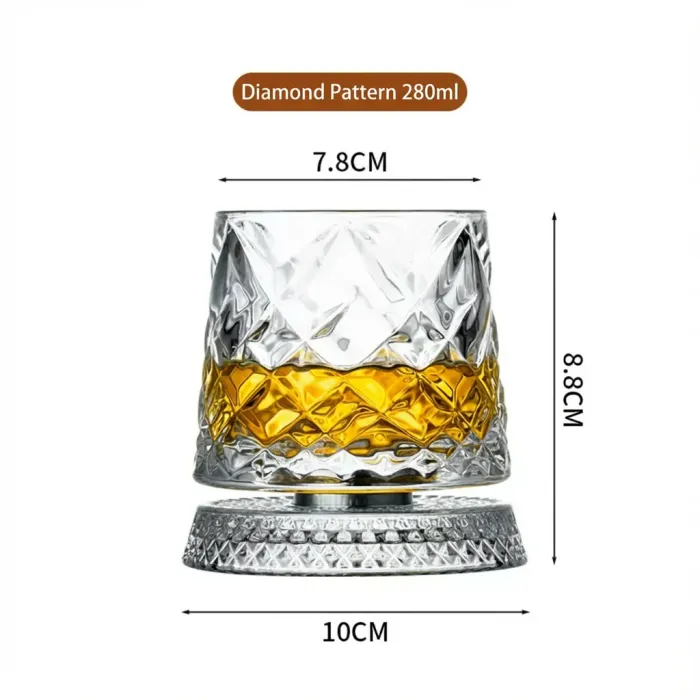 Crystal Spin Magic Whisky Glass — Swirl, Sip & Unwind!