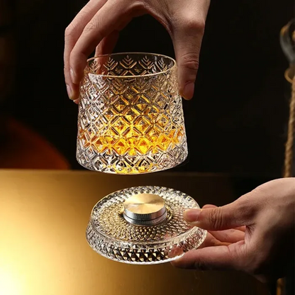 Crystal Spin Magic Whisky Glass — Swirl, Sip & Unwind!