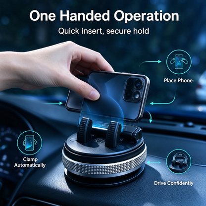 360° Rotating Suction Cup Car Phone Holder – Adjustable Dashboard Moun