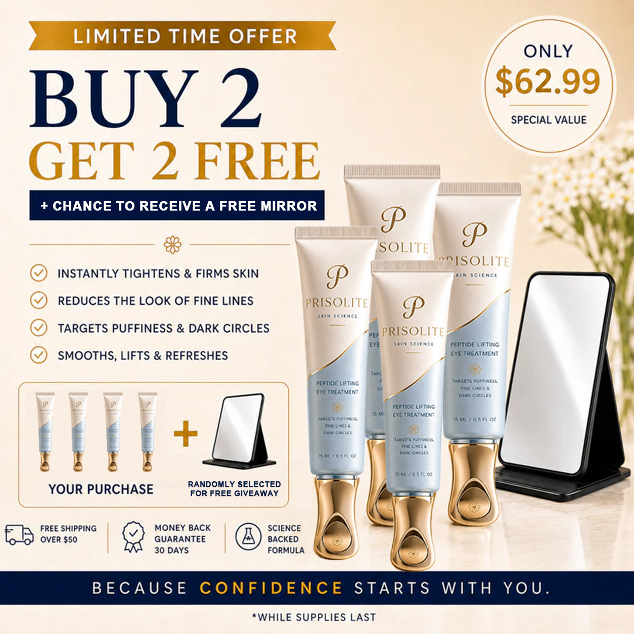 Leanviy™ Instant Face Temporary Tightener – Instant visible results in 30 seconds
