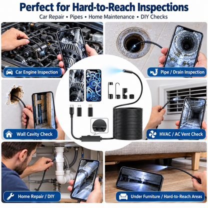 🔥16.4ft HD Endoscope Camera for iPhone & Android