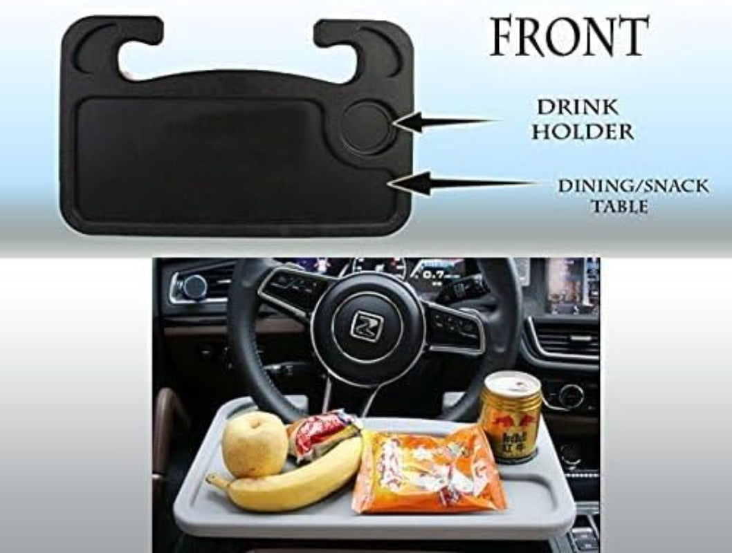 Dual-Sided Steering Wheel Car Table Laptop Tray