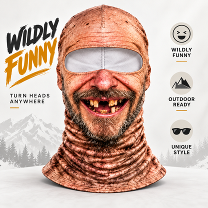 Old Man Ski Winter Face Mask 3D Funny Realistic Face Balaclava Party Gear
