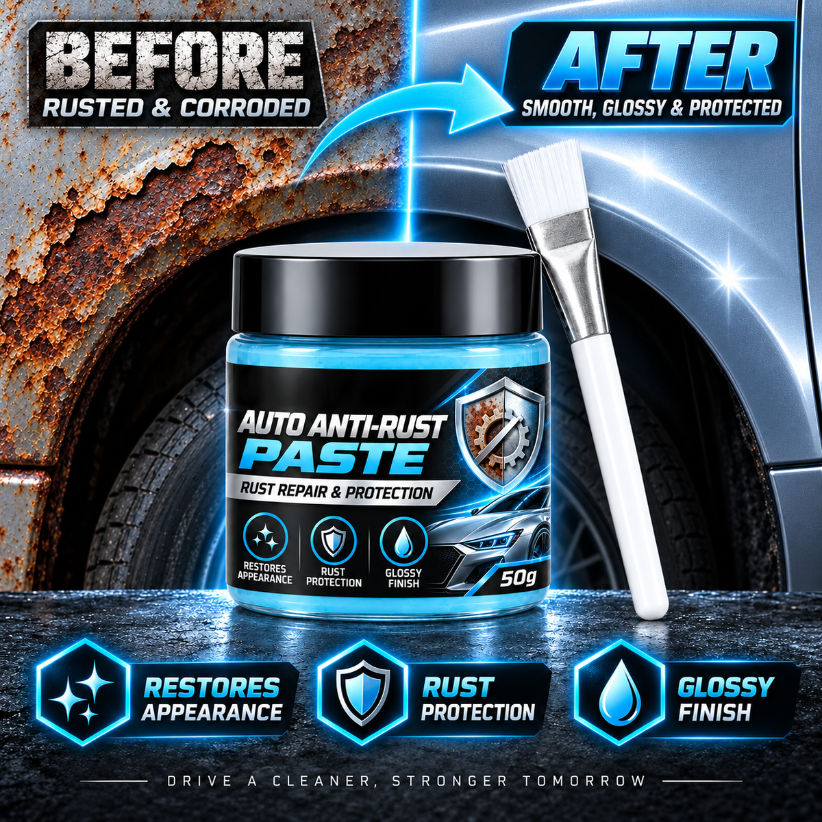 Car Rust Repair Paste – Remove Rust & Protect Metal for Lasting Defense