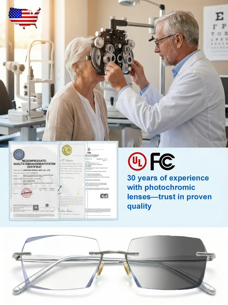 🔥Color-Changing Smart Zoom Reading Glasses|No more juggling separate reading glasses!