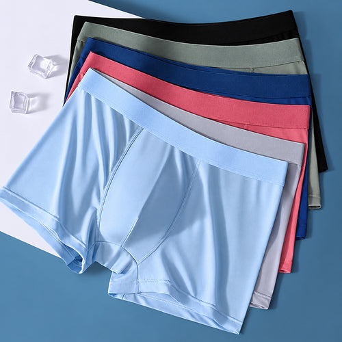 Summer Ice Silk Men Boxer Briefs, Breathable Cooling Comfort Underwear