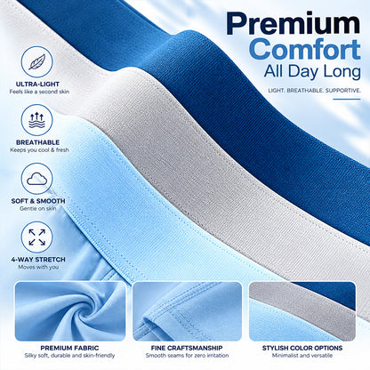 Summer Ice Silk Men Boxer Briefs, Breathable Cooling Comfort Underwear