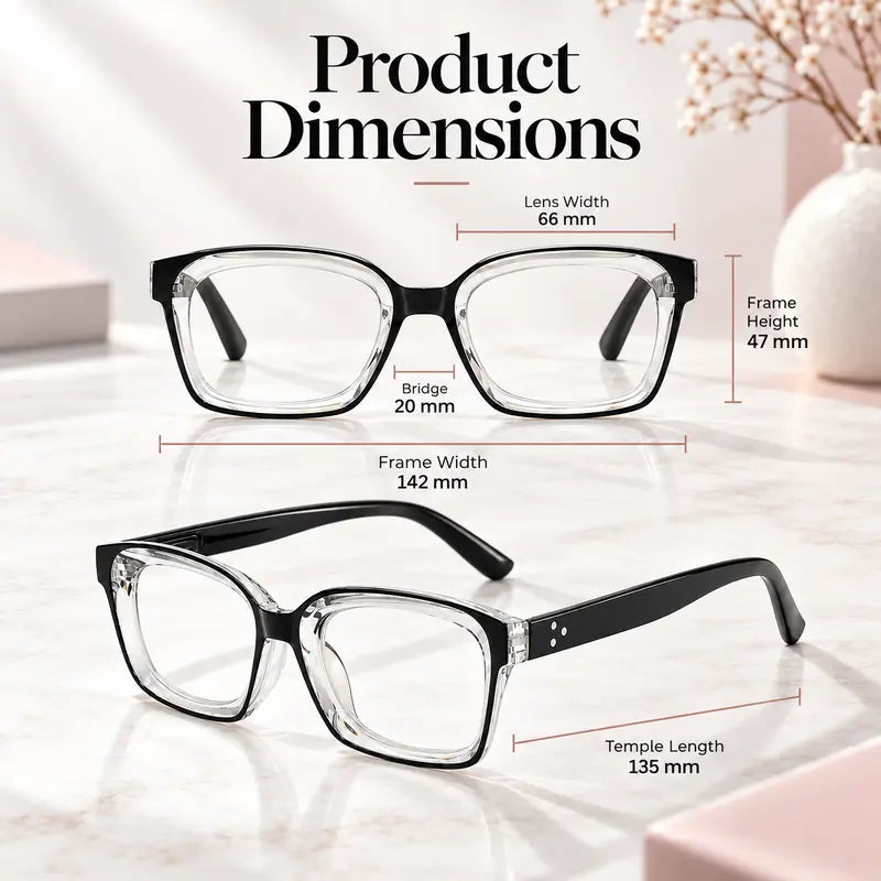 Unisex Progressive Multifocus Reading Glasses, Photochromic Blue Light Blocking Lenses, Lightweight Square Frame for Reading Computer