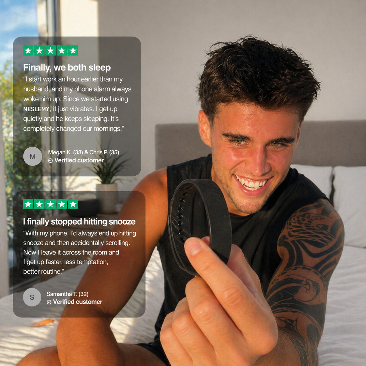 NESLEMY Silent Alarm Wristband – A Better Way to Wake Up