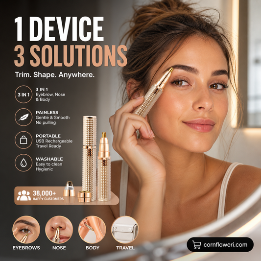 🔥Portable Electric Eyebrow Trimmer – Interchangeable Heads
