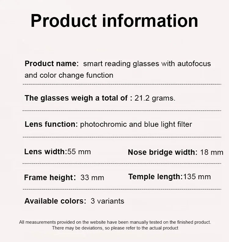 🔥Color-Changing Smart Zoom Reading Glasses|No more juggling separate reading glasses!