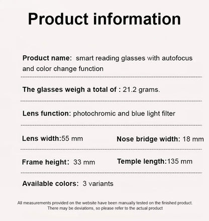 🔥Color-Changing Smart Zoom Reading Glasses|No more juggling separate reading glasses!