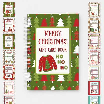🎄Christmas Gift Card Book - 🎁Surprises On Every Page📚Hardcover & Durability Line