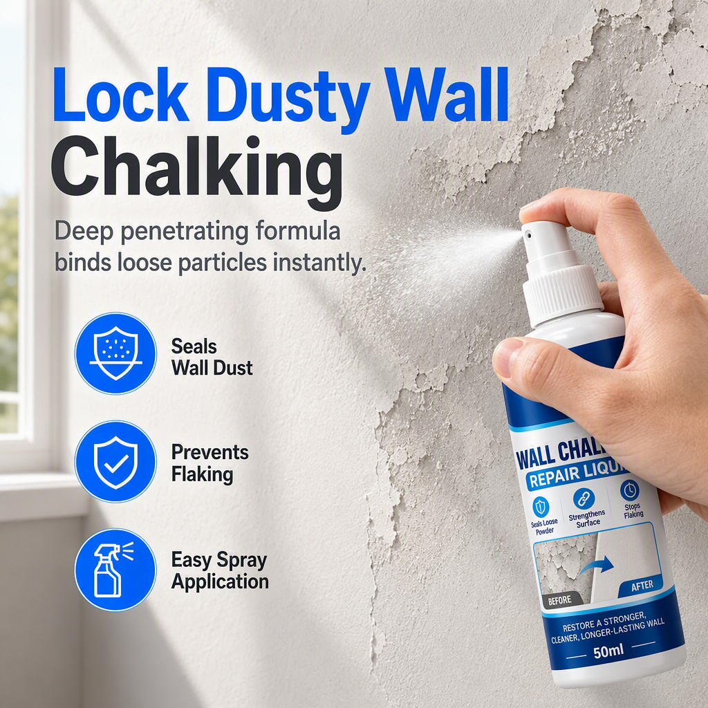 Wall Repair Liquid: prevents chalking, high adhesion, waterproof. Strengthen your walls