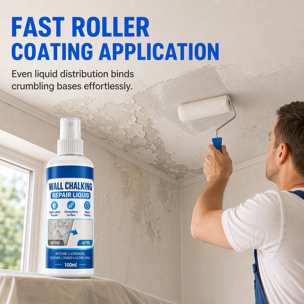 Wall Repair Liquid: prevents chalking, high adhesion, waterproof. Strengthen your walls