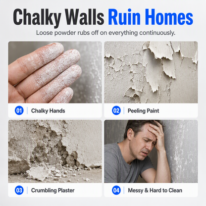 Wall Repair Liquid: prevents chalking, high adhesion, waterproof. Strengthen your walls