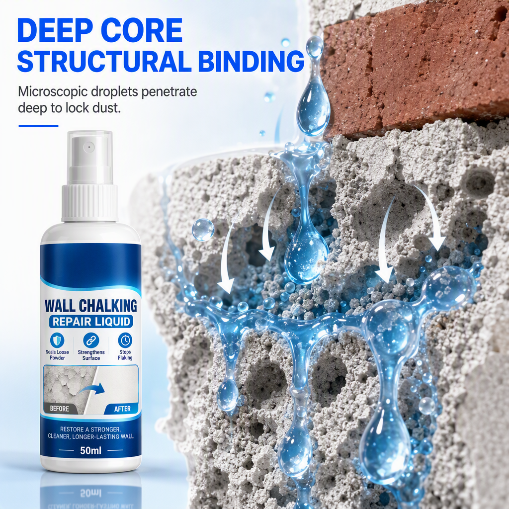 Wall Repair Liquid: prevents chalking, high adhesion, waterproof. Strengthen your walls