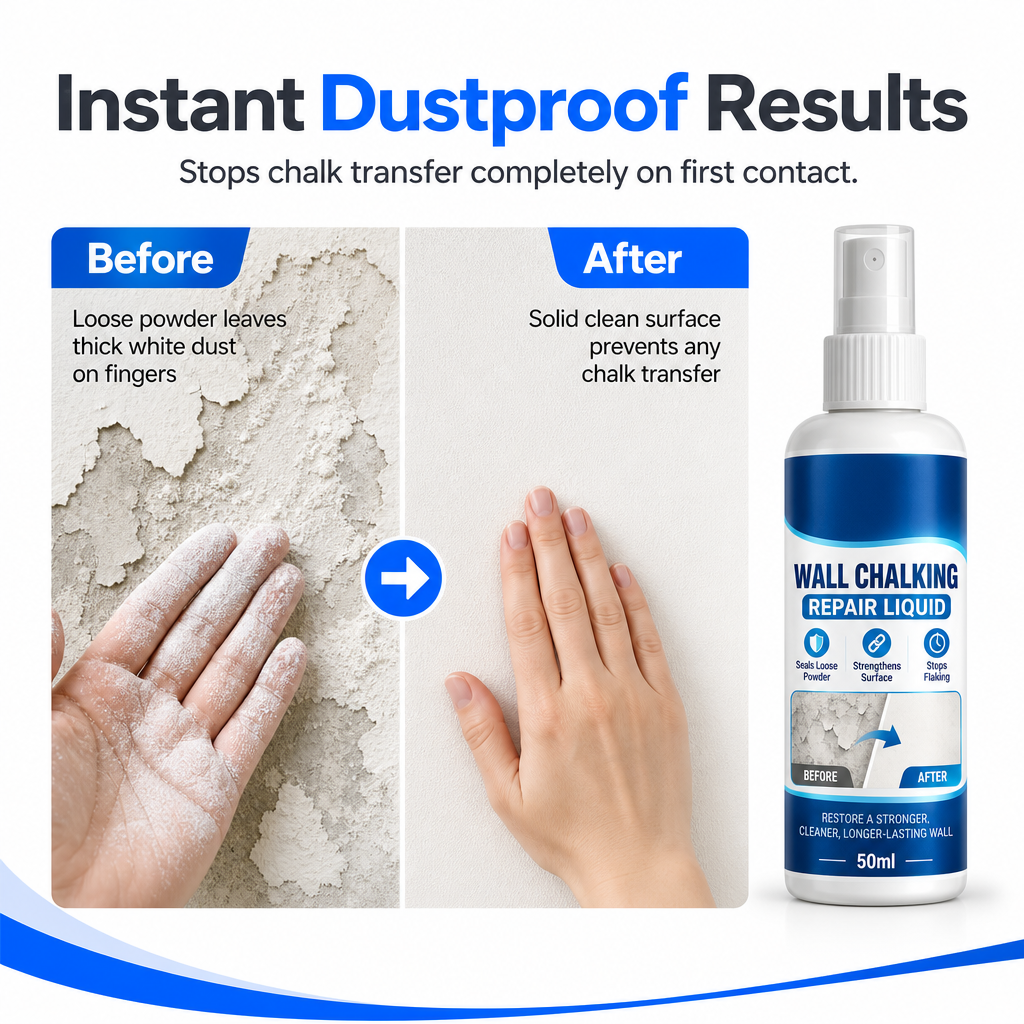 Wall Repair Liquid: prevents chalking, high adhesion, waterproof. Strengthen your walls